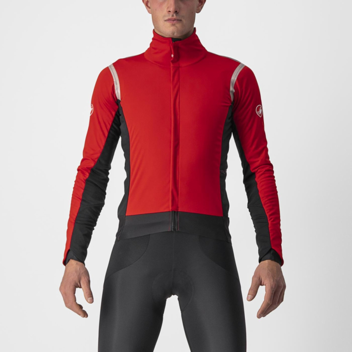 Castelli ALPHA RoS 2 Red/Silver Reflex-Dark Gray dviratininko striukė