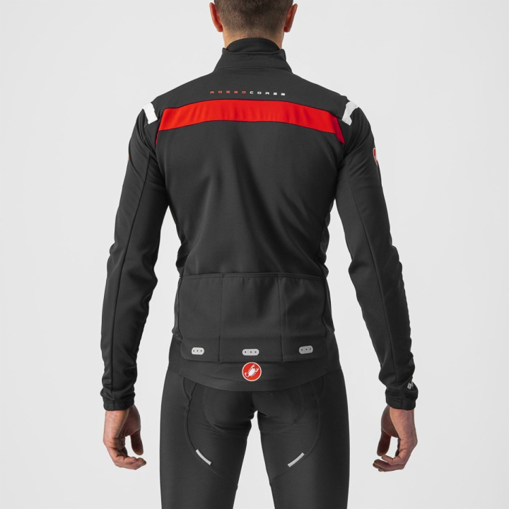 Castelli ALPHA RoS 2 LIGHT JACKET juoda/balta dviratininko striukė