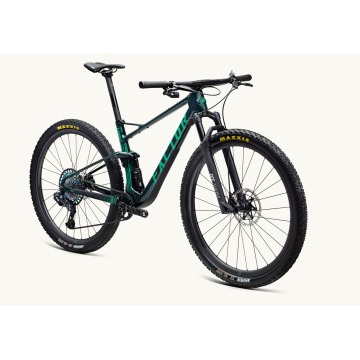 Factor Lando XC Sram XX1 Eagle AXS Crystal Green pilnos amortizacijos kalnų dviratis