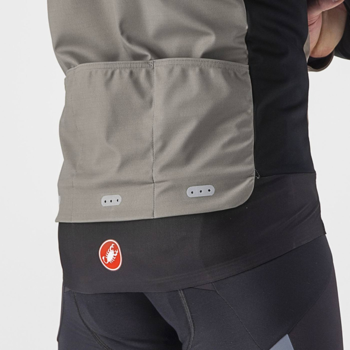 Castelli ALPHA RoS 2 Nickel Gray/Black Reflex-Black dviratininko striukė