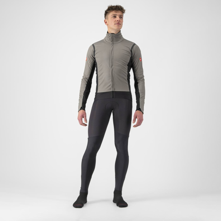 Castelli ALPHA RoS 2 Nickel Gray/Black Reflex-Black dviratininko striukė