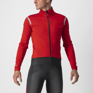 Castelli ALPHA RoS 2 LIGHT Red/Silver Reflex-Black dviratininko striukė