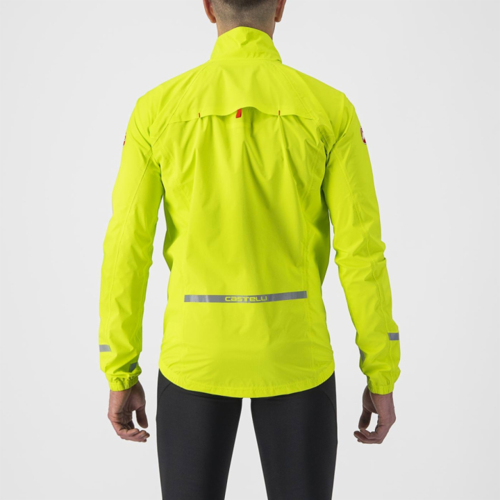 Castelli EMERGENCY 2 Electric Lime dviratininko striukė nuo lietaus