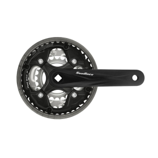 SunRace FCM500 MTB Crankset 42/34/24T 170mm švaistiklis 