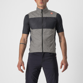 Castelli UNLIMITED PUFFY Nickel Gray/Dark Gray dviratininko šilta liemėnė