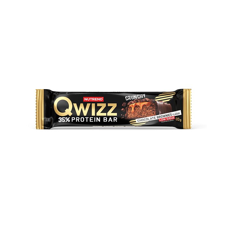 NUTREND QWIZZ PROTEIN BAR Chocolate Brownies 60 g baltyminis batonėlis