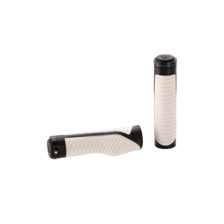 KROSS Semi Ergo BK/WH 134mm Grips vairo rankenos