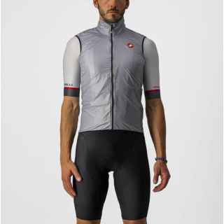 Castelli ARIA VEST Silver Gray dviratininko liemenė nuo vėjo