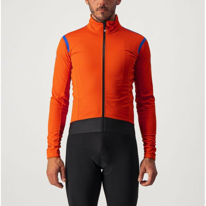 Castelli ALPHA RoS 2 LIGHT Fiery Red/Rescue Blue-Black dviratininko striukė                                             