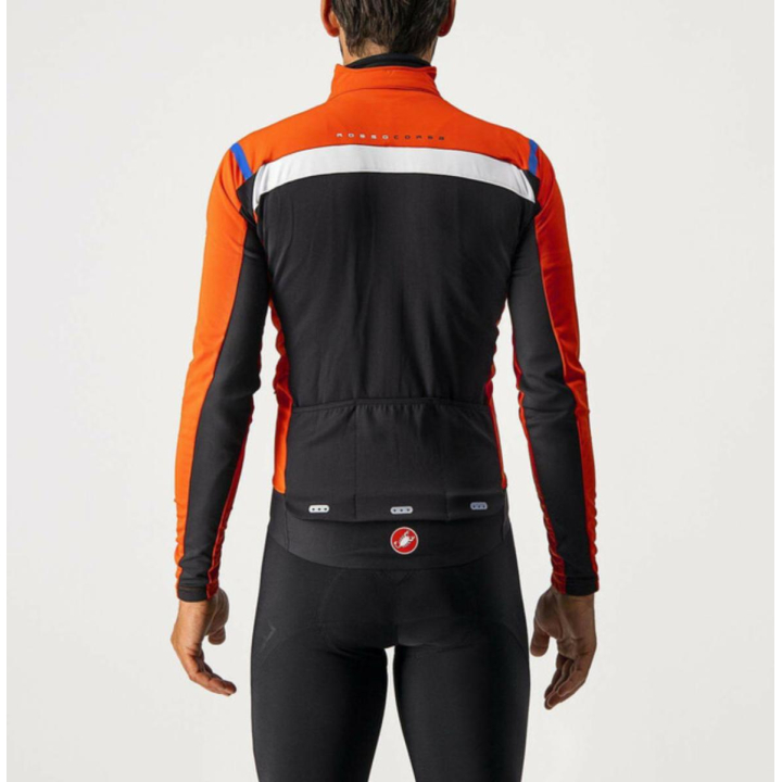 Castelli ALPHA RoS 2 LIGHT Fiery Red/Rescue Blue-Black dviratininko striukė                                             