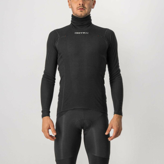 Castelli FLANDERS WARM NECK Black Vyriški Termo Marškinėliai 