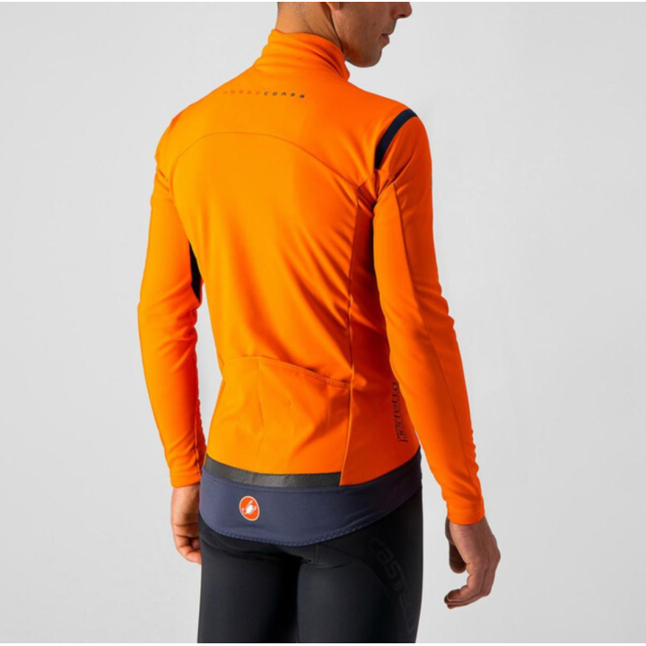 Castelli PERFETTO ROS LONG SLEEVE Brilliant Orange Dviratininko Striukė