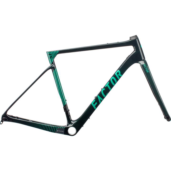 Factor LS British Green Black Inc Thirty Four Clincher Disc Brake CeramicSpeed Shimano HG gravel dviračio rėmo komplektas